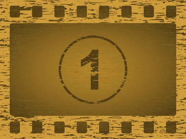 Goldener Grunge-Filmstreifen — Stockvektor