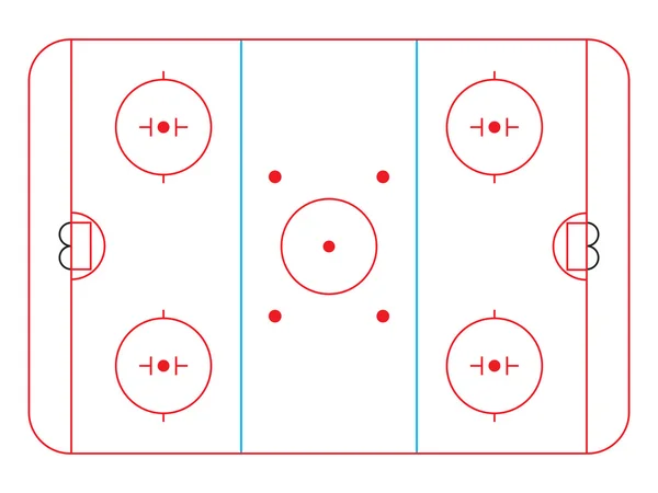 Hockey rink — Stock Vector