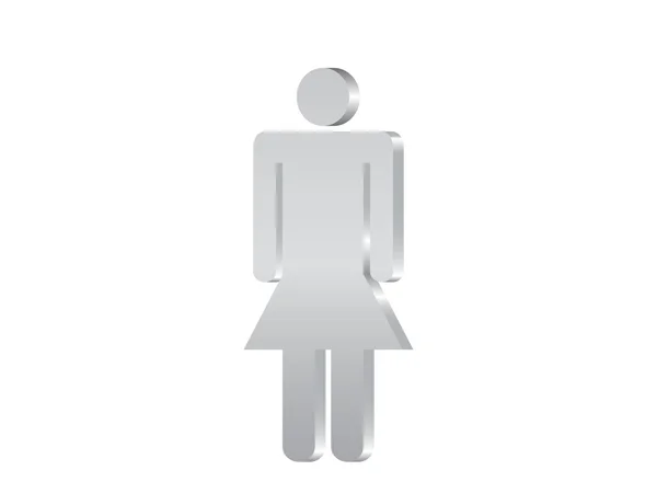 3d símbolo mulher — Vetor de Stock