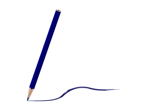 Синий карандаш — стоковый вектор