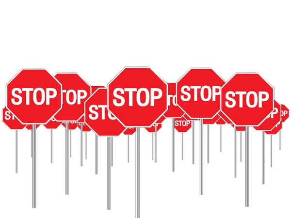 Sinais rodoviários STOP —  Vetores de Stock