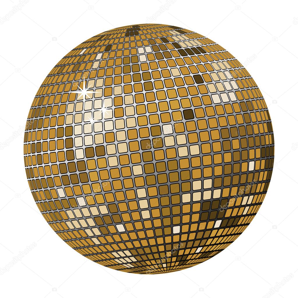 Gold disco ball