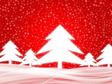 Winter background 2 red clipart