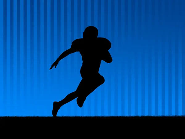 Football americano sfondo blu — Foto Stock