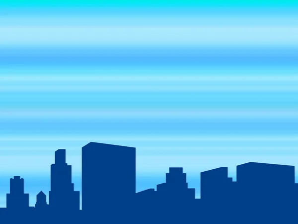 Blaue Stadt — Stockfoto