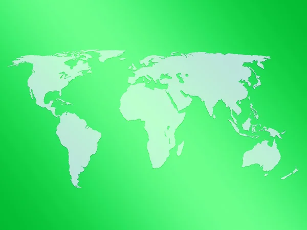 Mappa del mondo 3D verde — Foto Stock