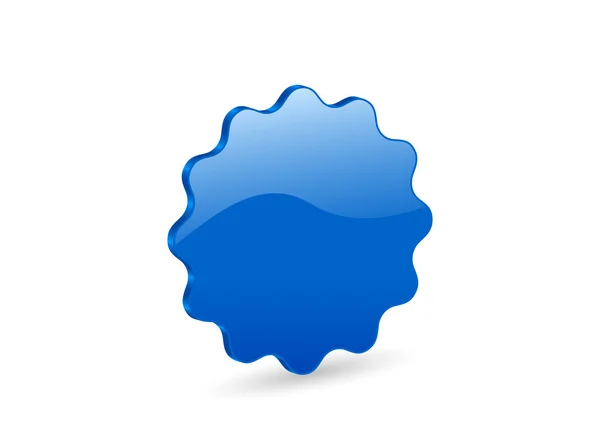 Badge vectoriel bleu 3D — Image vectorielle