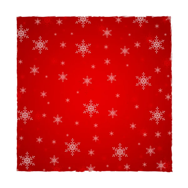 Karácsonyi hópehely háttér piros — Stock Vector