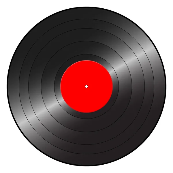 Gramophone record rouge — Image vectorielle