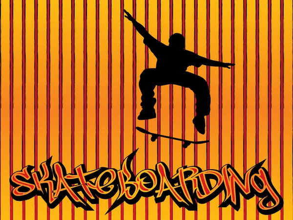 Skateboarding-Hintergrund — Stockvektor