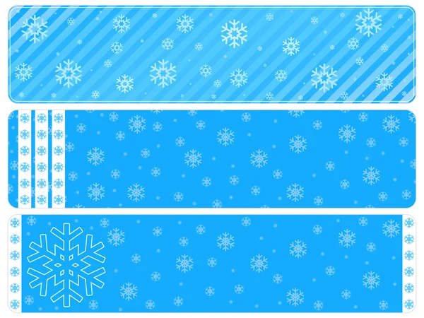 Snowflake vector baner backgrounds — Stock Vector