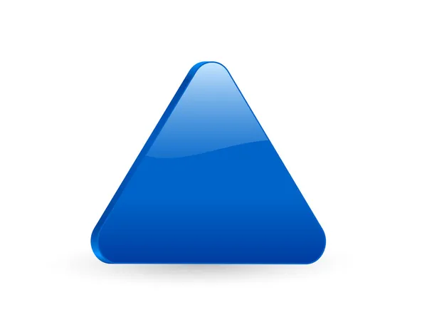 Icono triangular rojo 3d — Vector de stock