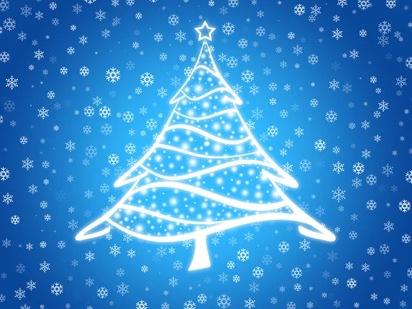 Noel ağacı 2 mavi — Stok fotoğraf