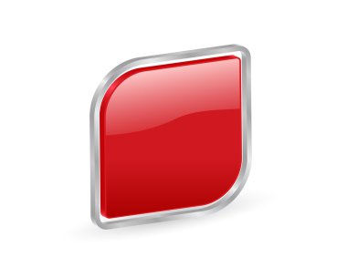 3D red shape icon clipart