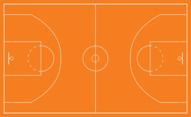 Basketball court clipart