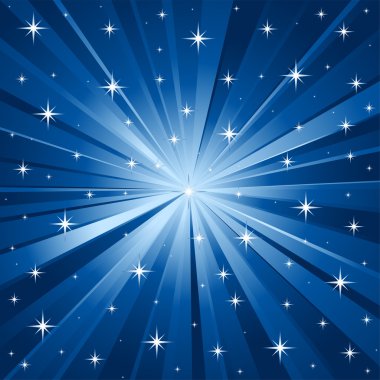 Blue stars vector background clipart