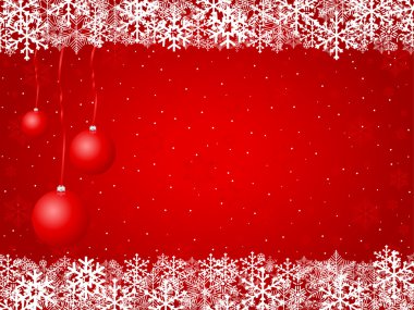 Christnas snowflakes and balls clipart