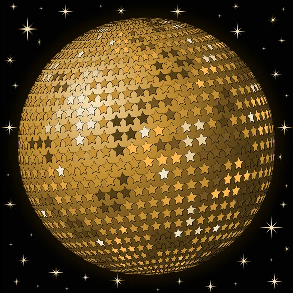 Abstract gold ball background — Stock Vector