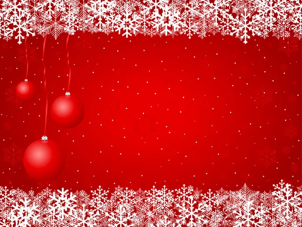 Flocons et boules de neige Christnas — Image vectorielle
