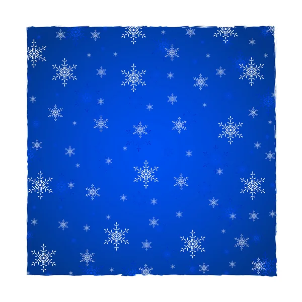Navidad copo de nieve fondo azul — Vector de stock