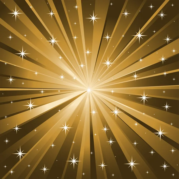 Guld stjärnor vektor bakgrund — Stock vektor