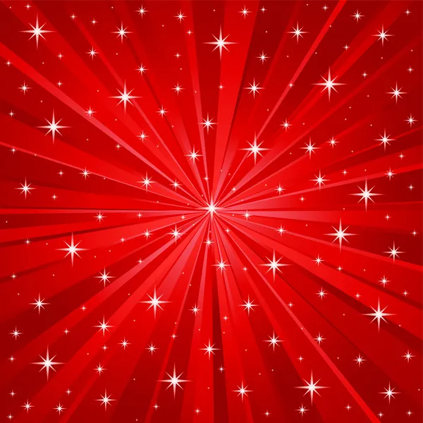 Red stars vector background — Stock Vector