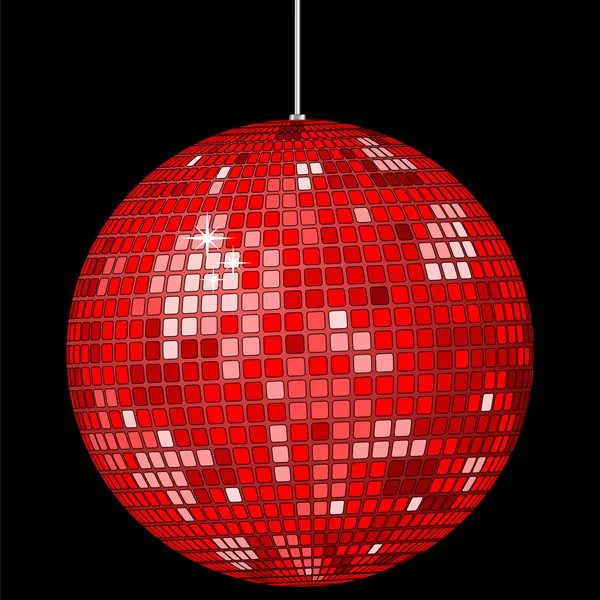 Красный диско-мяч — стоковый вектор