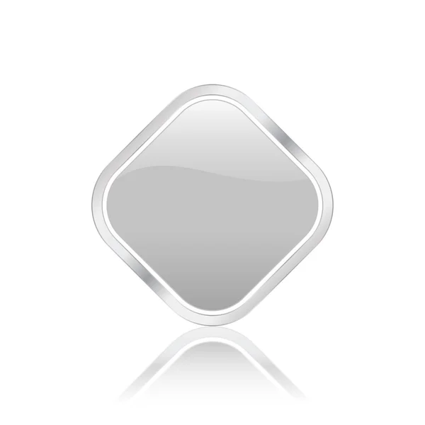 Rombusz ikon ezüst — Stock Vector