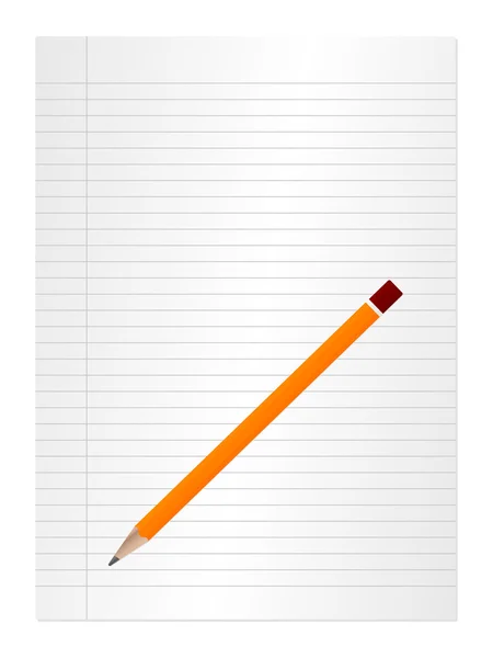 Feuille et crayon 2 — Image vectorielle