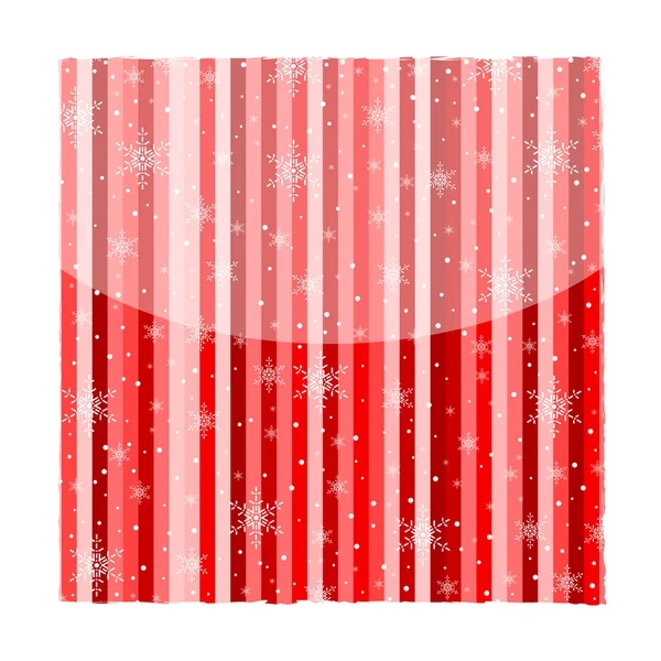 Sneeuwvlokken strepen achtergrond rood — Stockvector