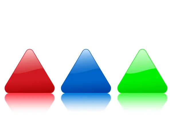 Icona triangolare a colori — Vettoriale Stock