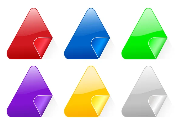 Triangular color stickers 2 — Stock Vector