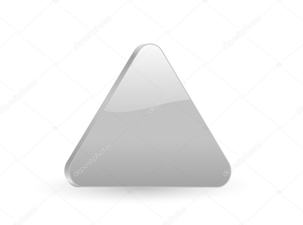 Triangular silver 3d icon