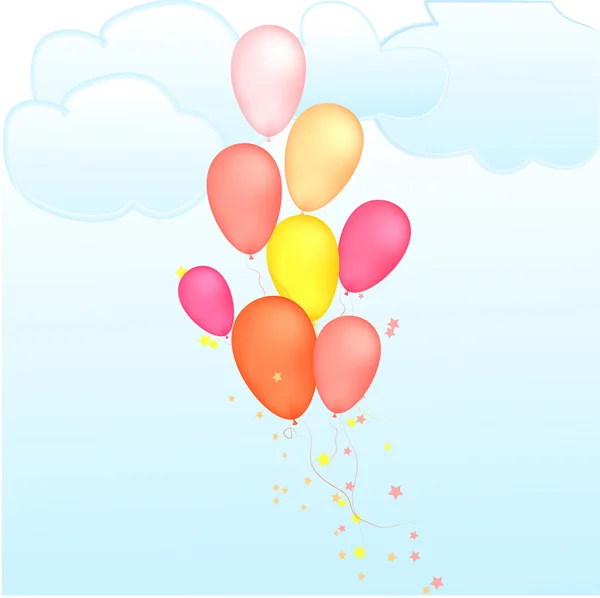 Balloons in the sky — Stock Vector