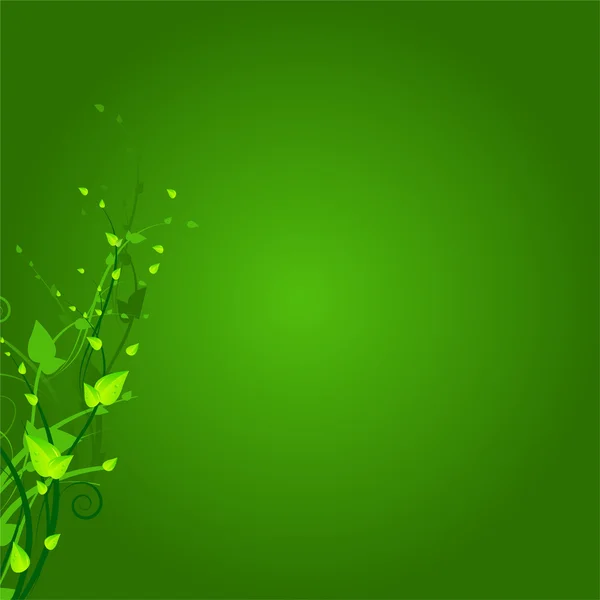 Zielone tło kwiatowe — Wektor stockowy