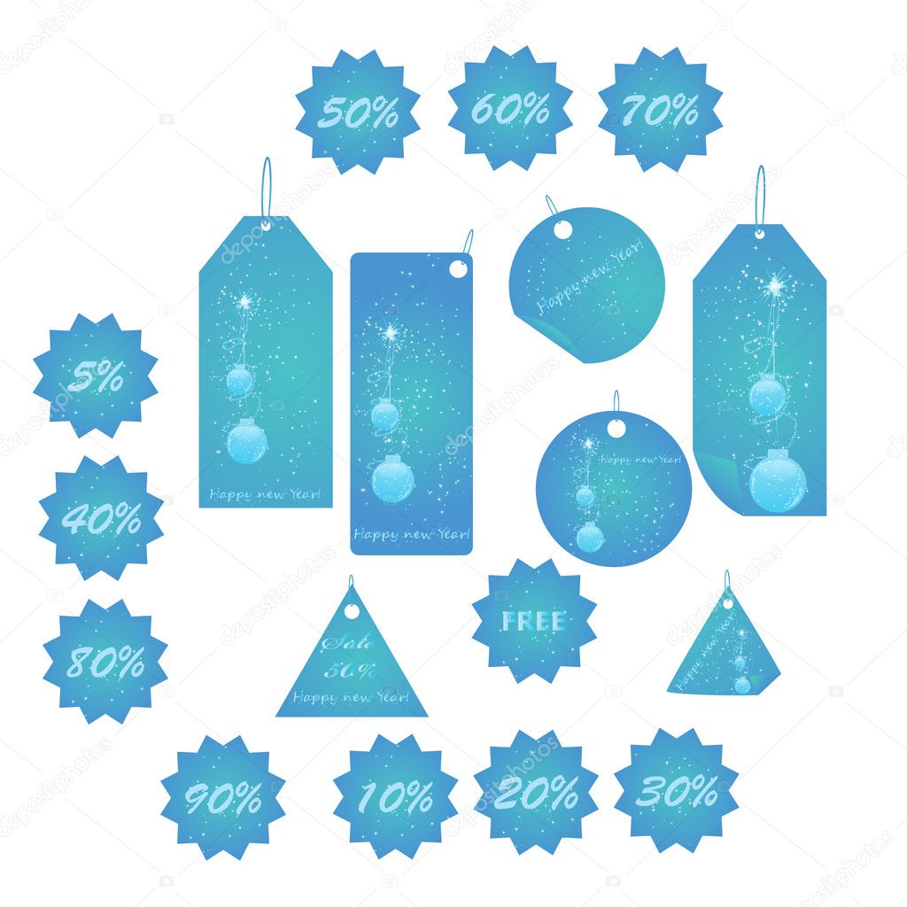 Download Blue christmas labels mega pack — Stock Vector © artlana ...