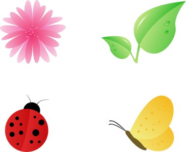 Nature icon set clipart