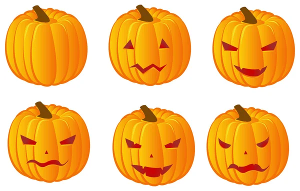 Variación de calabazas Halloween — Archivo Imágenes Vectoriales