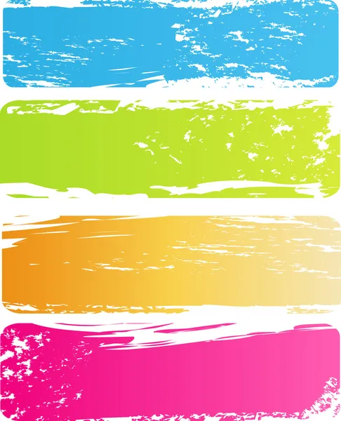 Grunge banners multicolores — Vector de stock