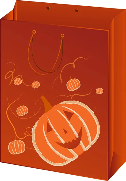 Хэллоуинский бумажный пакет — стоковый вектор
