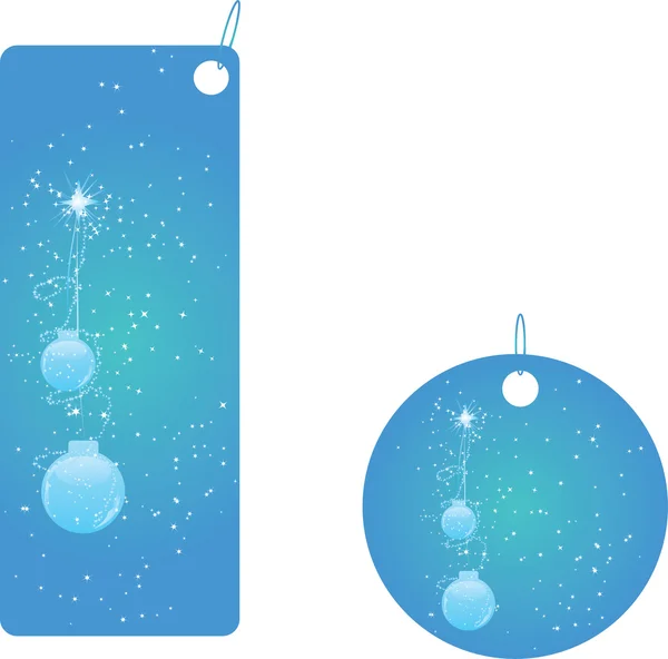 Set of two christmas badges — Stock Vector