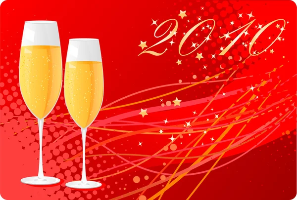 Nowy rok Sylwester tło z szampana g — Wektor stockowy
