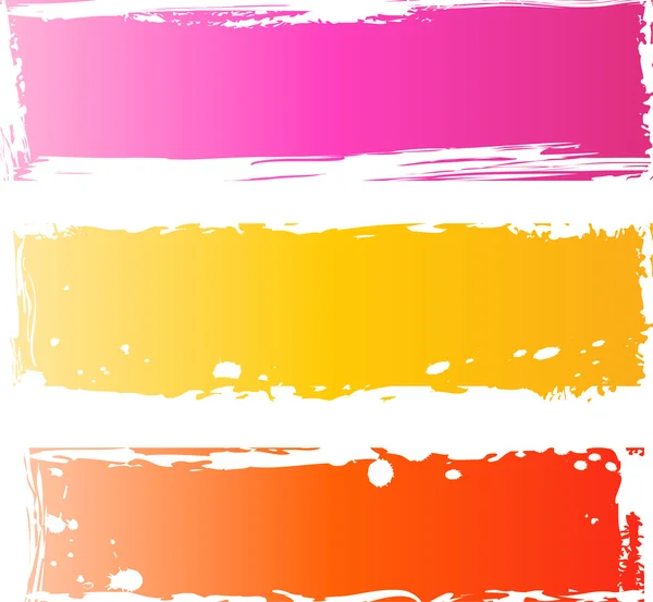 Bastante grungy banners multicolorido — Vetor de Stock