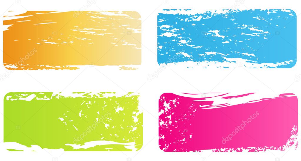 Grunge multicolored banners