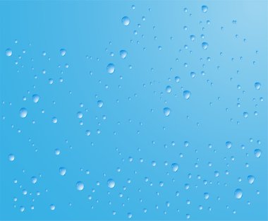 Blue background with waterdrops clipart