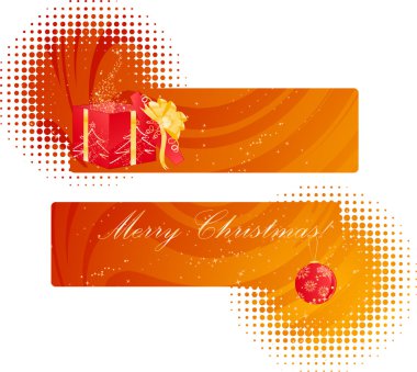 Christmas two banners clipart