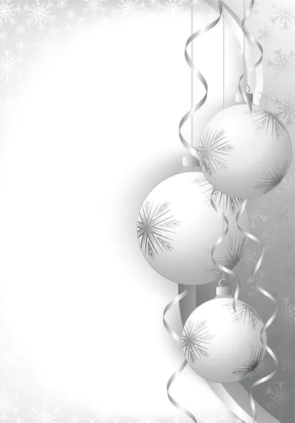 Bolas de Natal cinza — Fotografia de Stock