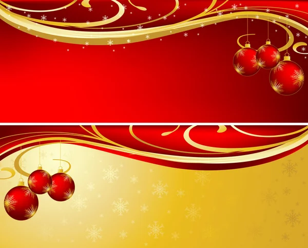 Kerst achtergrond rood en goud — Stockfoto