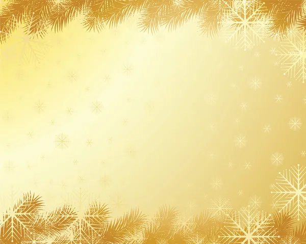 圣诞黄金背景 — 图库照片
