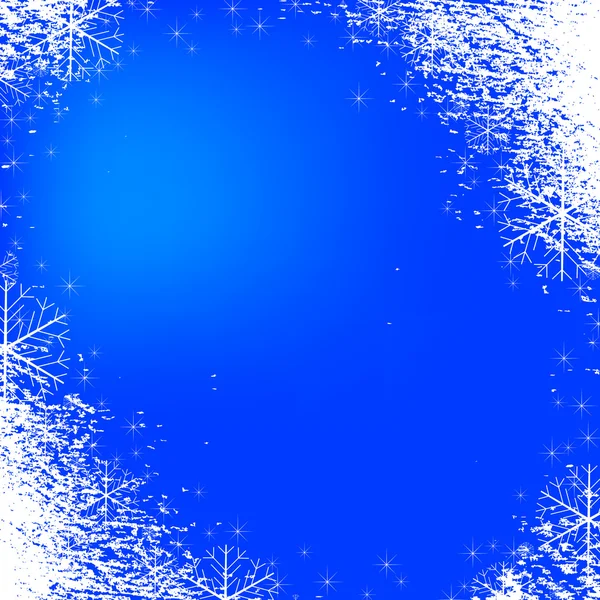 Снежинки на фоне синей текстуры — стоковое фото